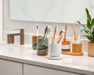 Tandenborstelhouders voor een opgeruimde wastafel