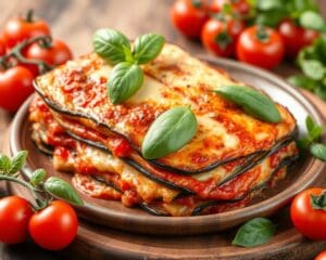 Aubergine parmigiana met een vleugje basilicum