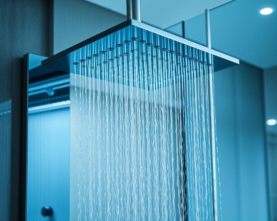 Douchepanelen met een regen- en mistfunctie