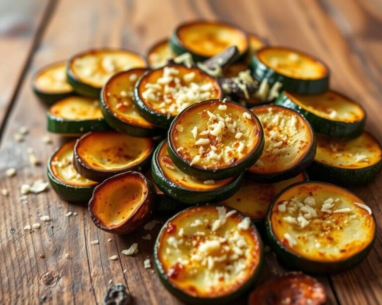 Geroosterde courgettes met knoflook en Parmezaan