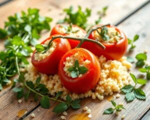 Gevulde tomaten met couscous en munt