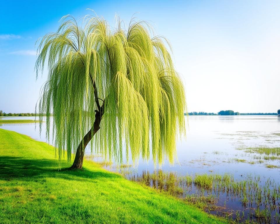 Is een treurwilg geschikt voor natte grond?