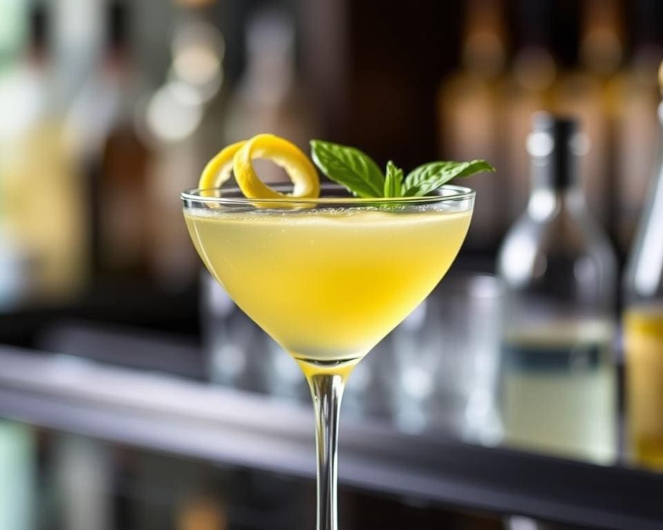 Lemon Basil Martini: Frisheid in een elegant glas