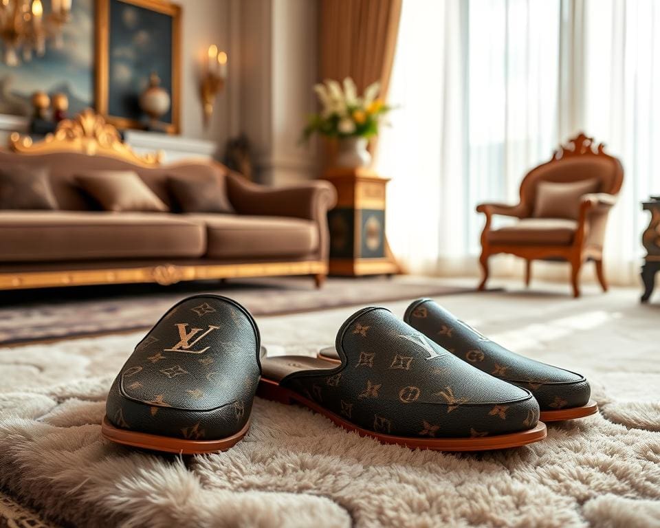 Louis Vuitton pantoffels: Luxe voor thuiscomfort