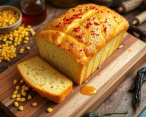 Maisbrood met een vleugje honing en chili