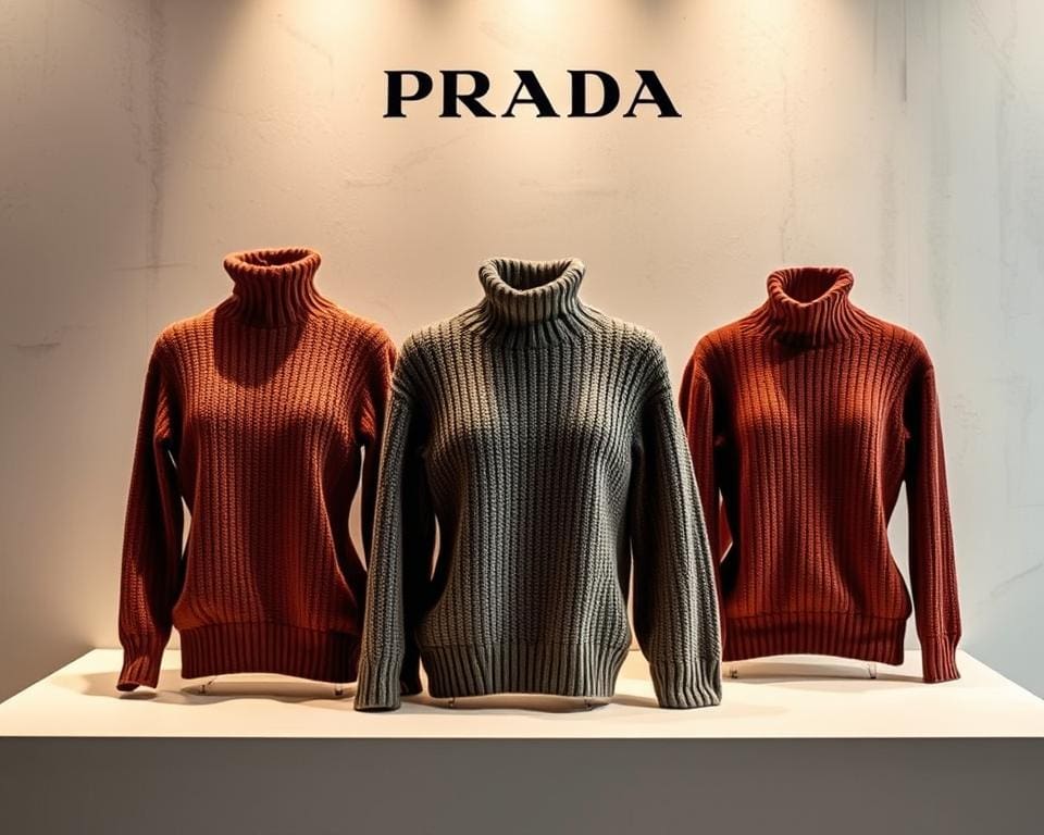 Prada coltruien: Luxe knitwear voor de koude maanden