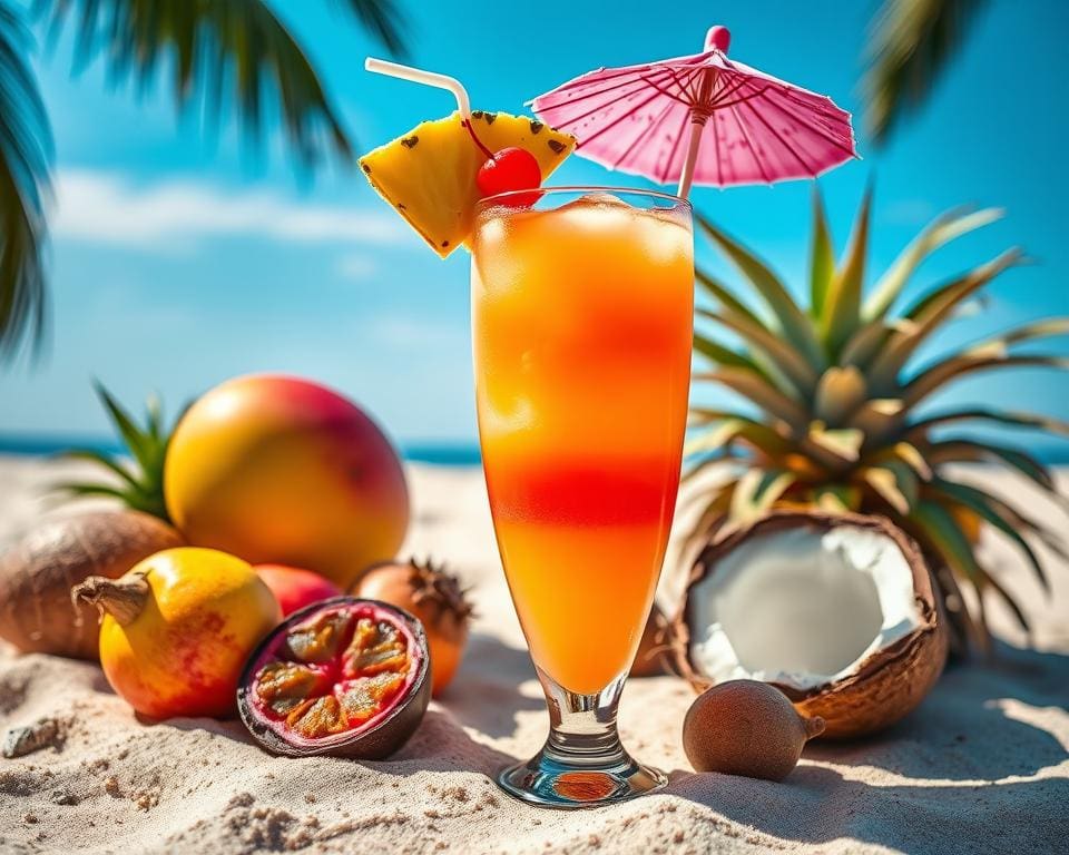 Tropical Hurricane cocktail met zonnige smaken