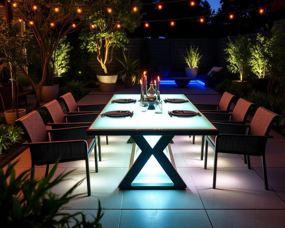 Tuintafels met LED-verlichting