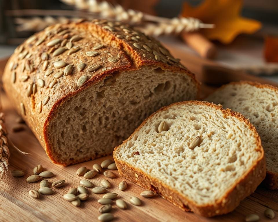 Volkoren zuurdesembrood met pompoenpitten