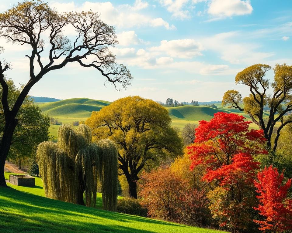 Welke bomen zijn ideaal voor een landelijk effect?