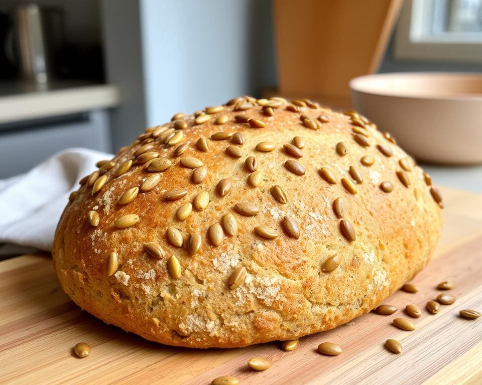 ambachtelijk speltbrood met pompoenpitten