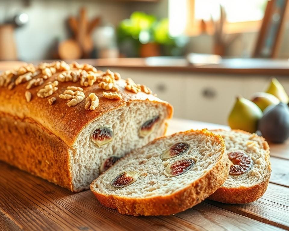 ambachtelijk speltbrood met vijgen en walnoten