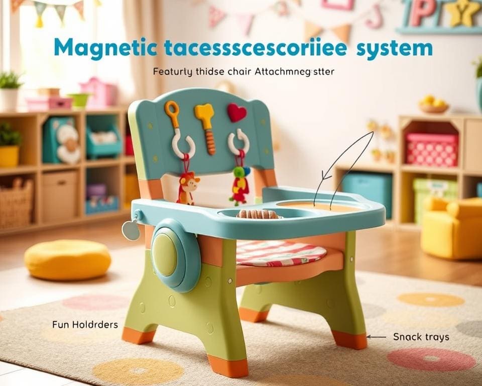 betrouwbare kinderstoel met magnetische bevestiging