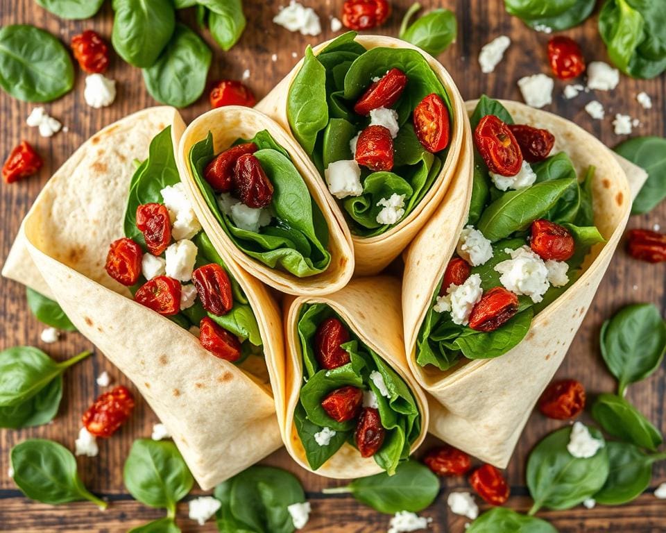 recept wraps met spinazie