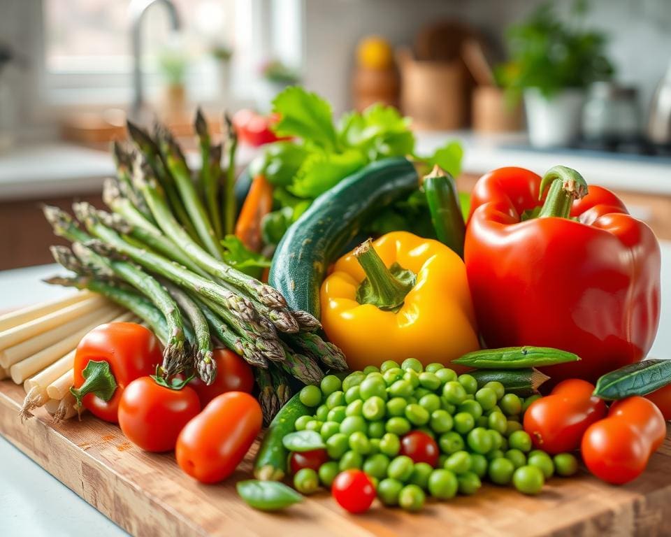 seizoensgebonden groenten voor pasta primavera