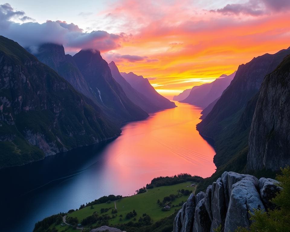 stunning schoonheid van de Noorse fjorden