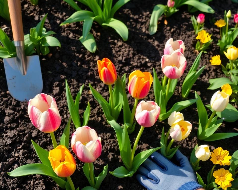 tuintips voor planten van tulpen in kleigrond