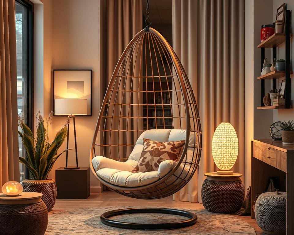 Design hangstoel voor binnen: stijlvol loungen