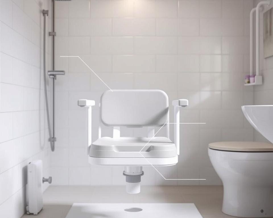 Elektrische douchestoel met verstelbare hoogte: veiligheid en gemak