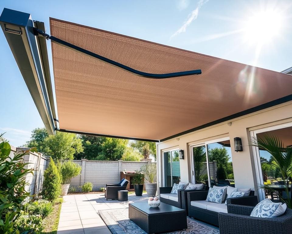 Elektrische luifel met zon- en windsensor: comfortabel buitenleven