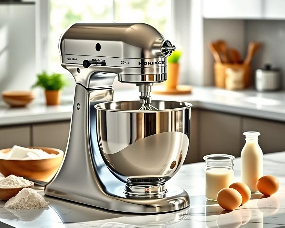 Keukenmachines met een geïntegreerde mengkomverwarming