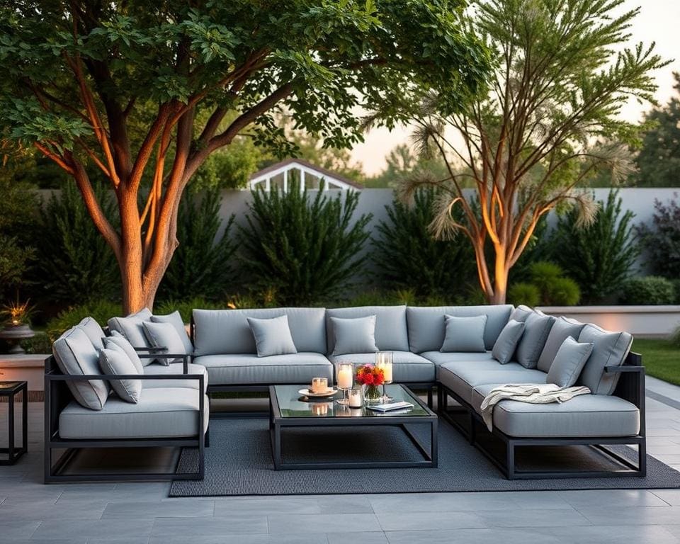 Luxe loungeset met waterafstotende kussens: genieten in stijl