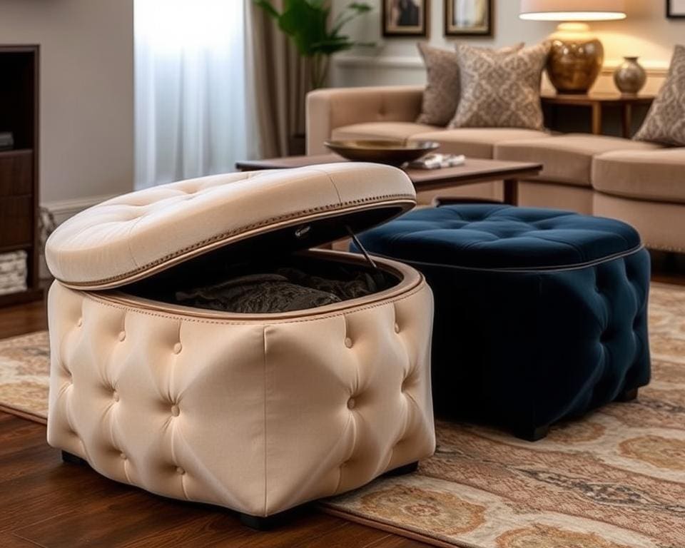 Luxe poef met opbergruimte: stijlvol en functioneel