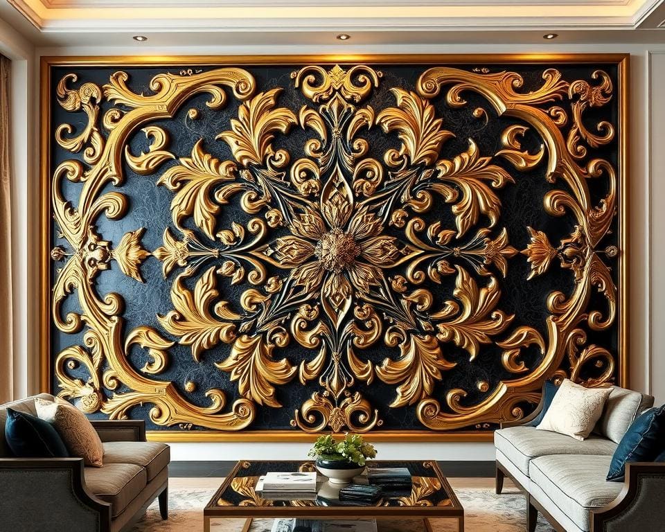 Luxe wanddecoratie in reliëf: een blikvanger in huis