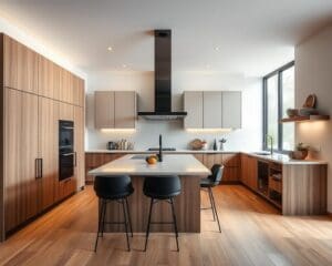 Moderne designkeuken met zwarte accenten: strak en stijlvol