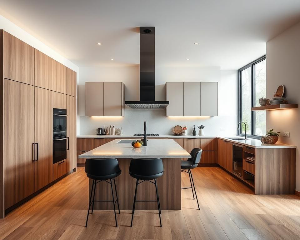 Moderne designkeuken met zwarte accenten: strak en stijlvol