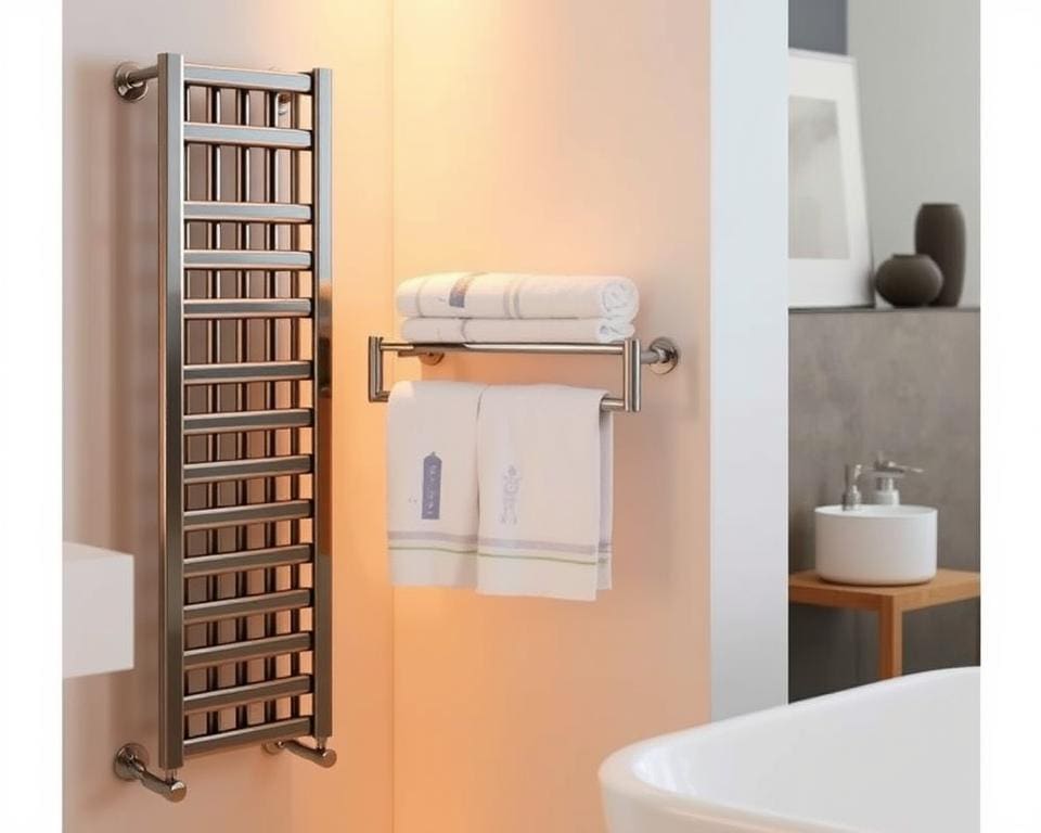 Moderne designradiator met handdoekrek: warm en praktisch