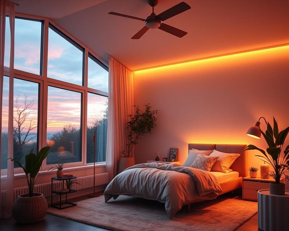 Slimme verlichting met zonsondergangsimulatie: natuurlijk ontwaken