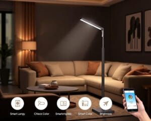 Slimme vloerlamp met app-bediening: licht op maat