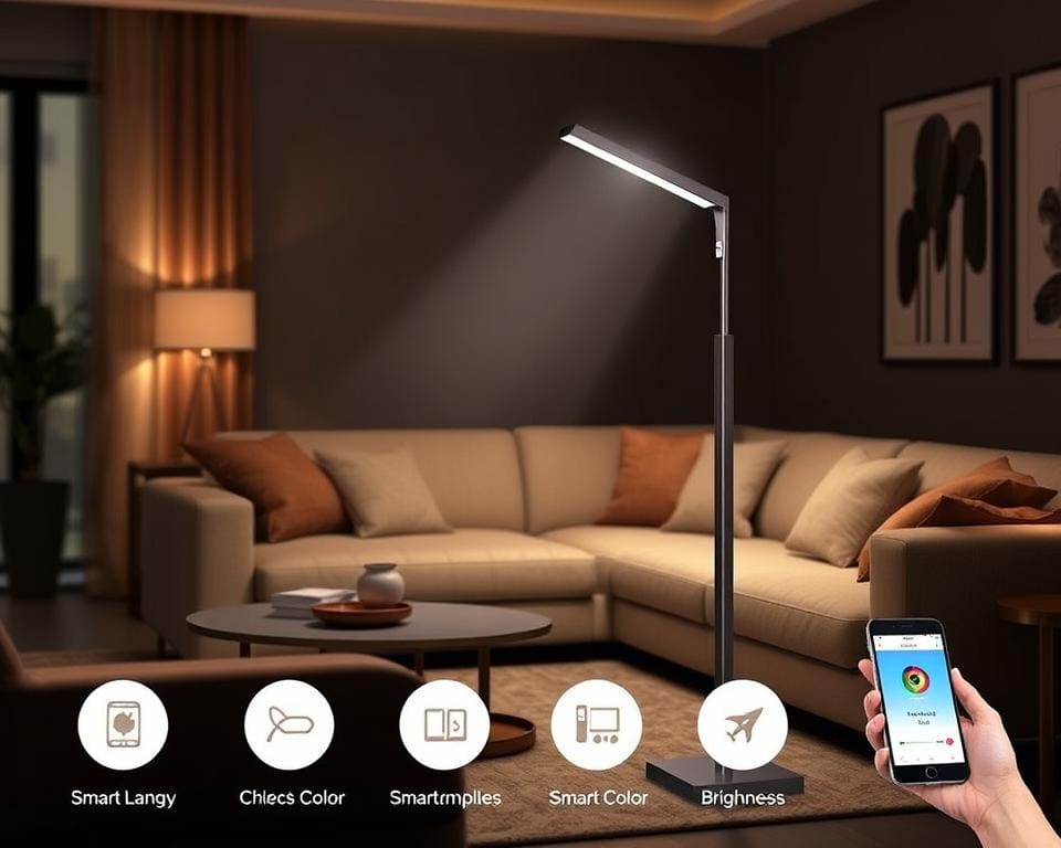 Slimme vloerlamp met app-bediening: licht op maat