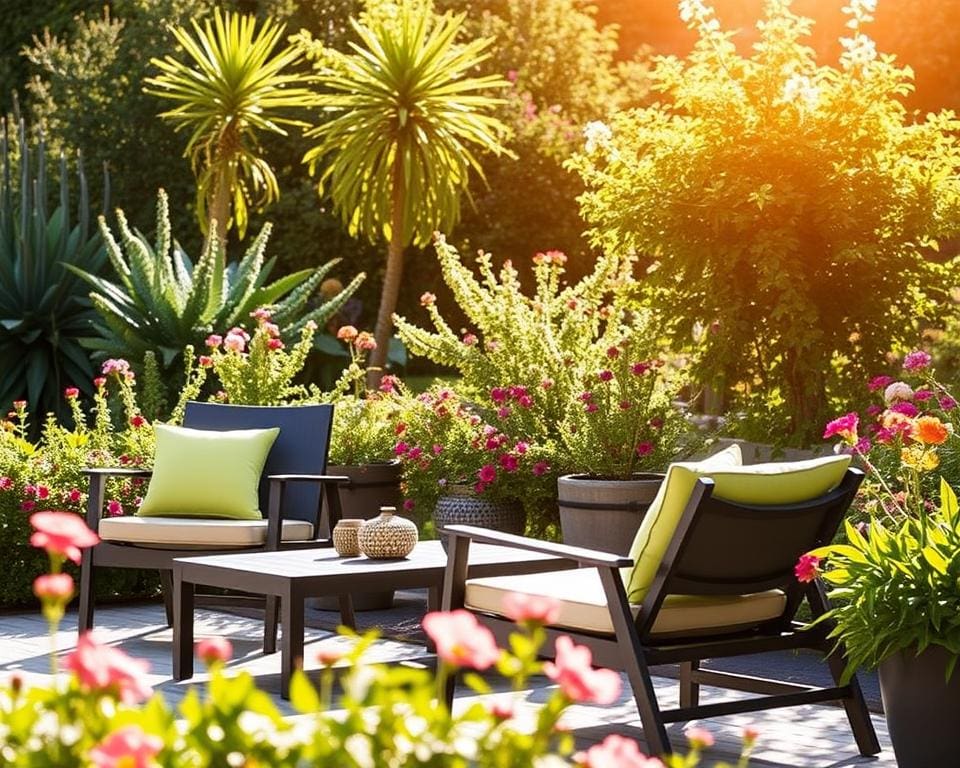 Tuinmeubelen met verstelbare rugleuning