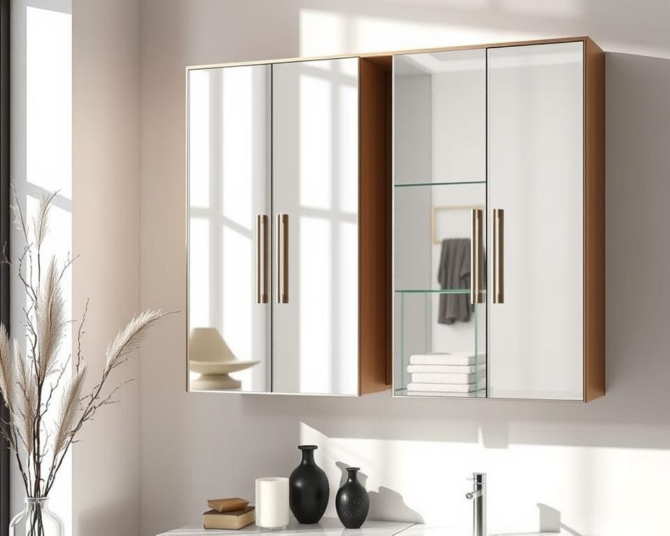 Wandkast met spiegeldeuren: ruimtebesparend en praktisch