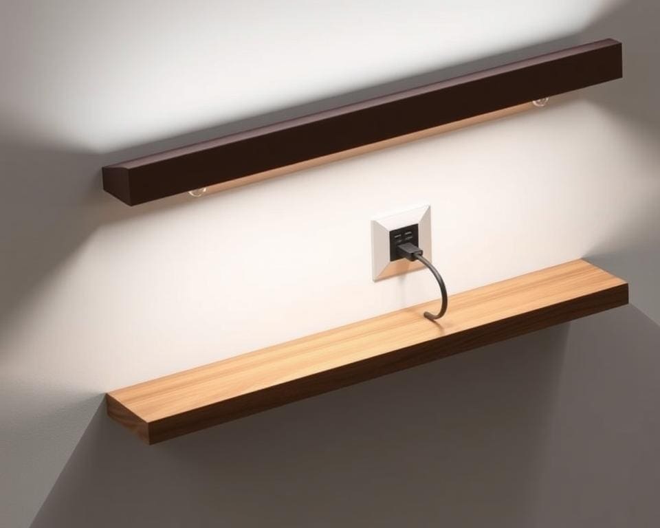 Wandplank met geïntegreerde USB-poort: handig en stijlvol