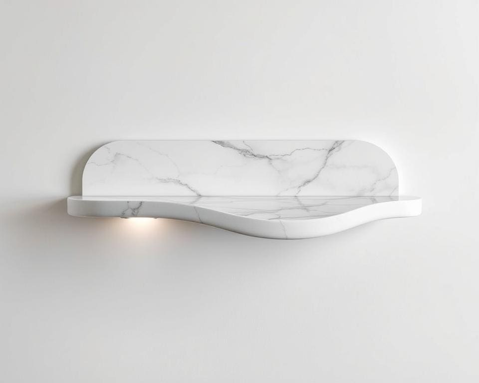 Wandplank met marmeren afwerking: luxe uitstraling