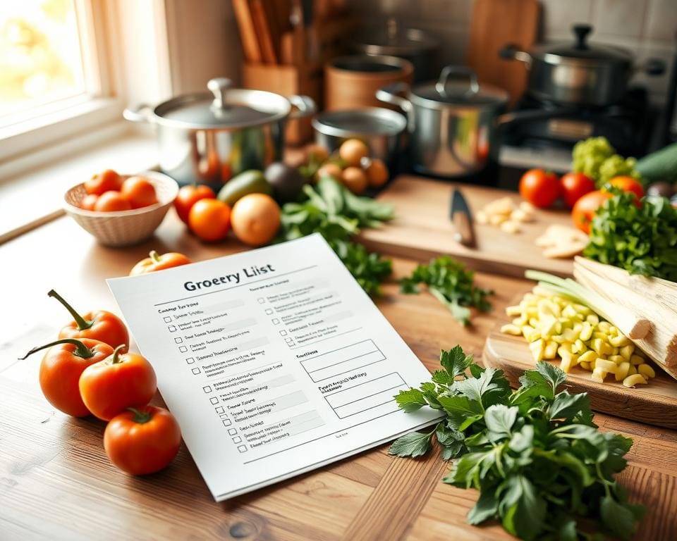 boodschappenlijst voor efficiënt koken