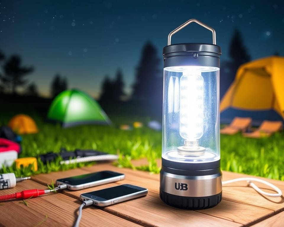 Kenmerken van een LED campinglamp met USB