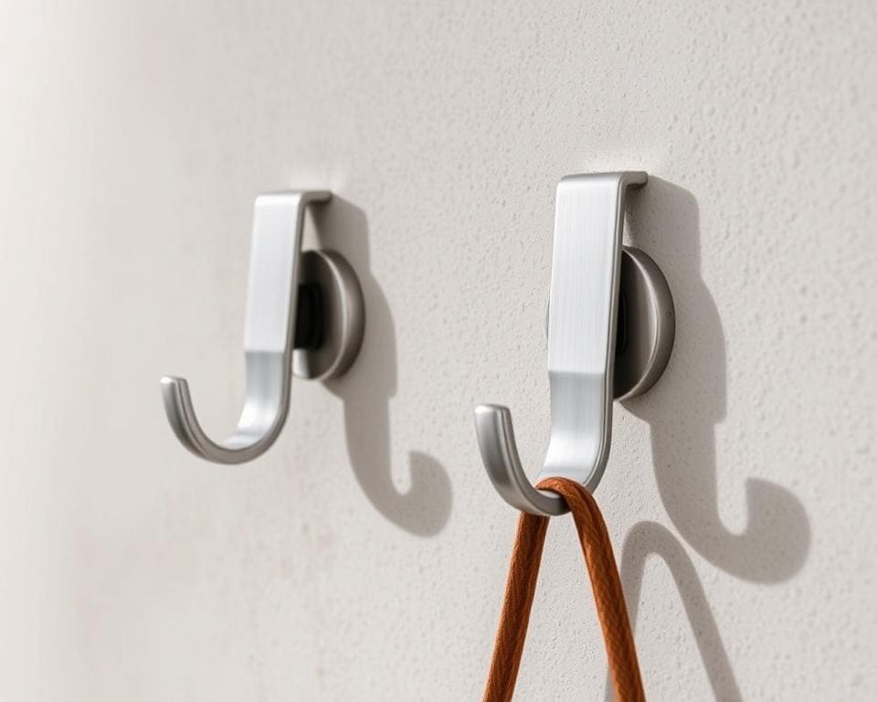 Wandhaken met dubbelzijdige bevestiging