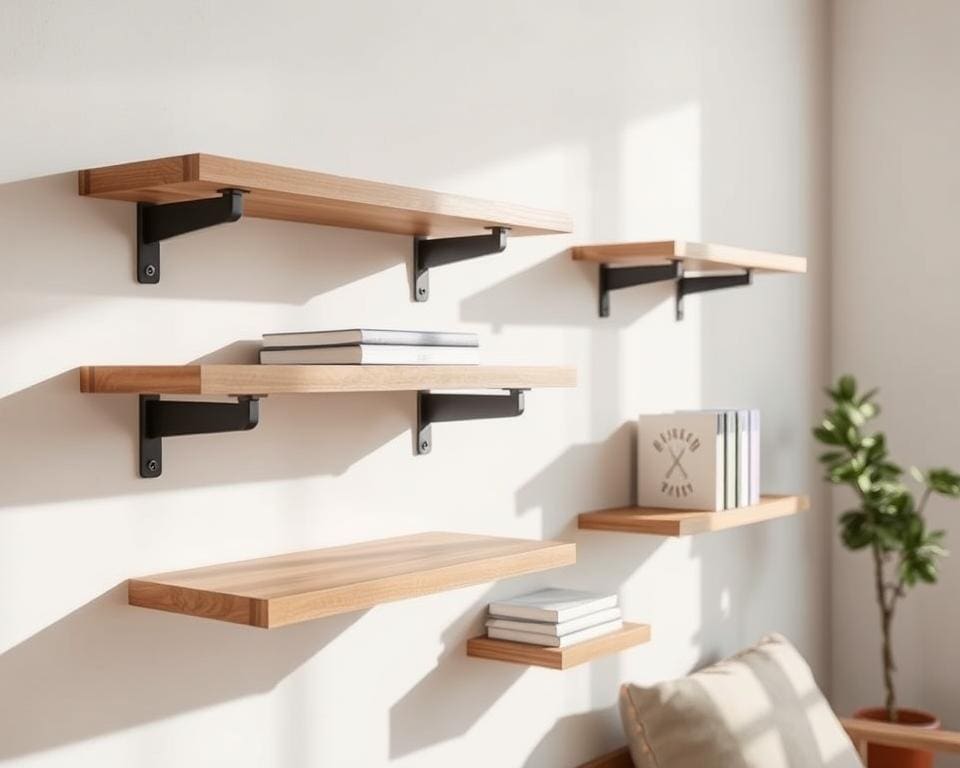 Wandplanken met verstelbare houders