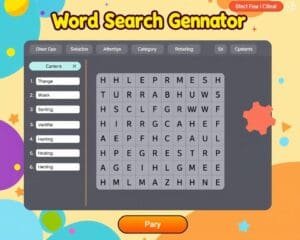 Woordzoeker generator: personaliseer je eigen puzzels.