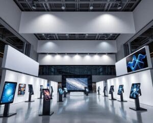 Hoe combineert u expositiepanelen met digitale displays?