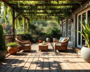 Hoe geef je een terras een natuurlijke uitstraling?