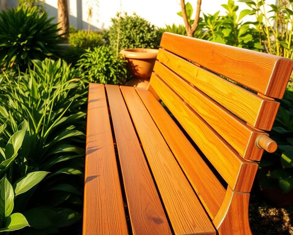 Hoe onderhoud je een houten buitenbank?
