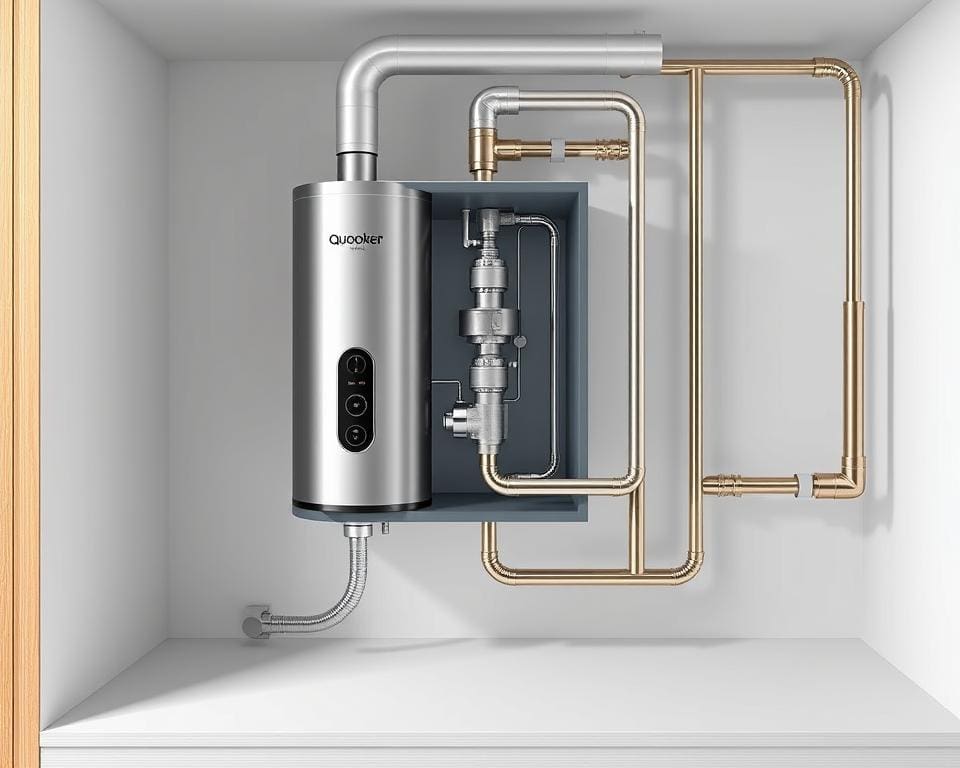 Kan een Quooker Combi+ op elke warmwaterleiding?