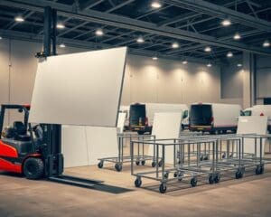 Wat zijn de transportopties voor expositiepanelen?