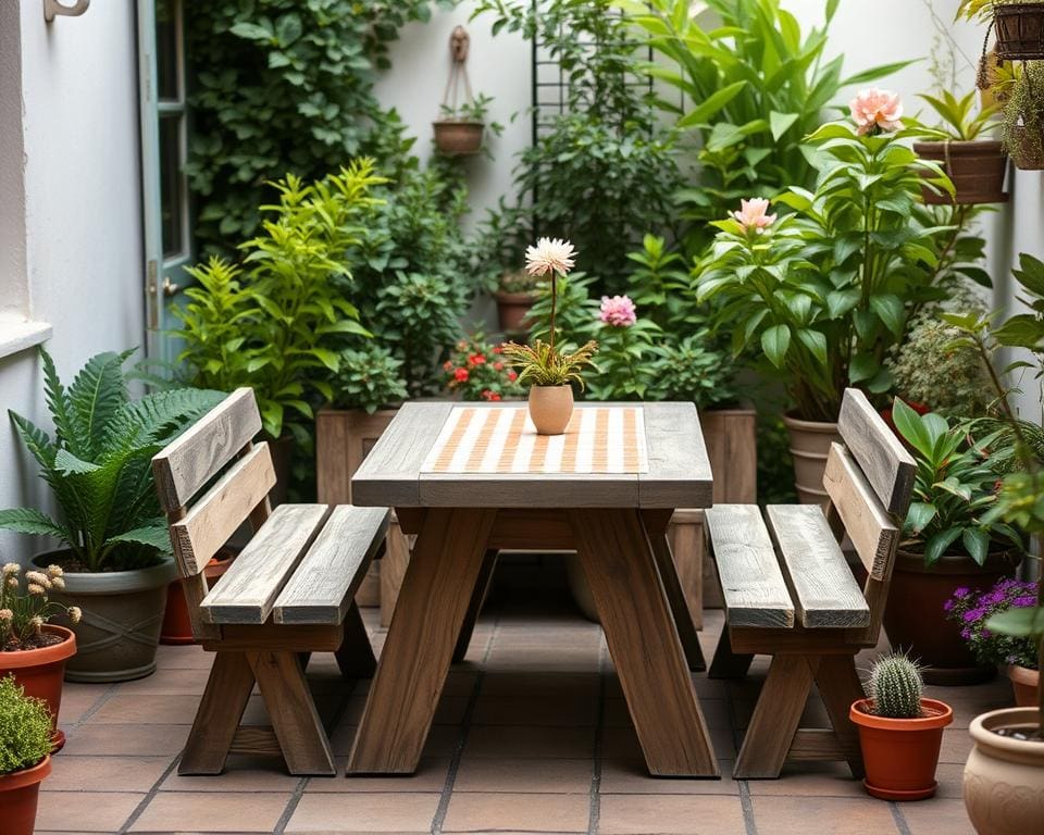 Welke picknicktafel past het best in een kleine tuin?