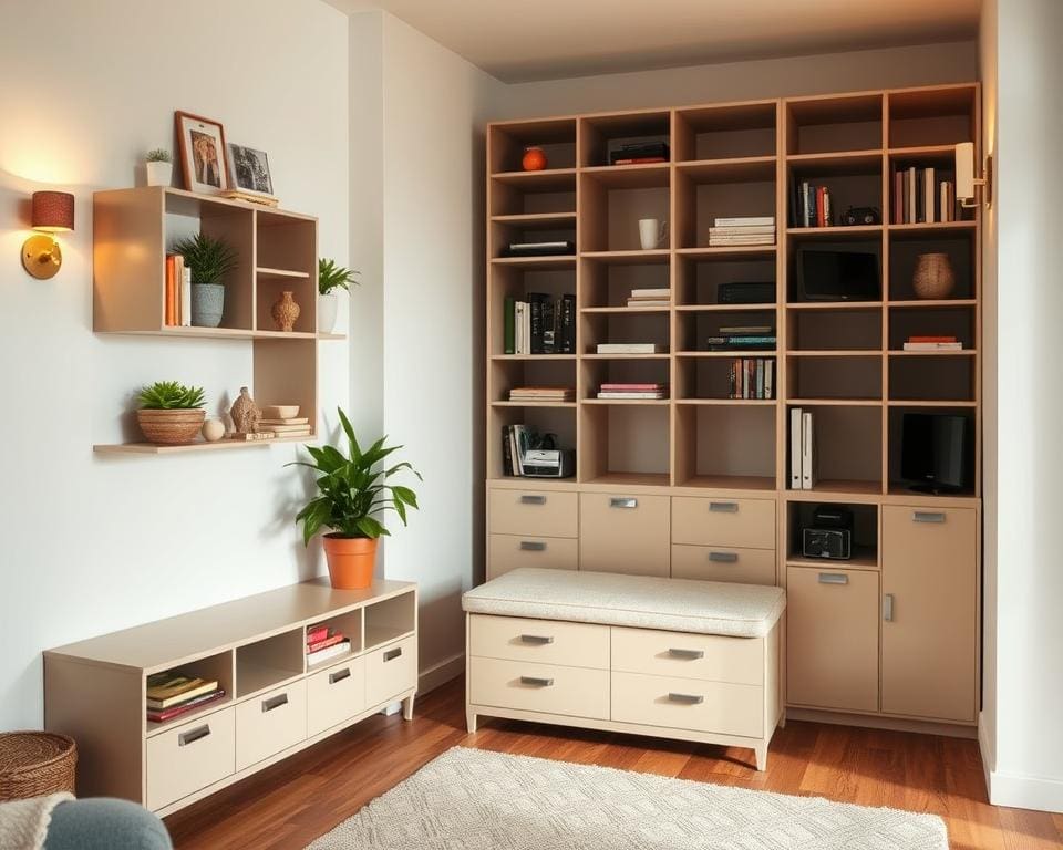 Wat zijn slimme opbergoplossingen voor kleine ruimtes